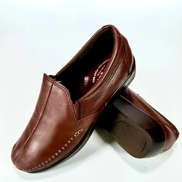 SAS | Shoes | Sas Womens Dream Brown Leather Slip On Loafers  display picture 2